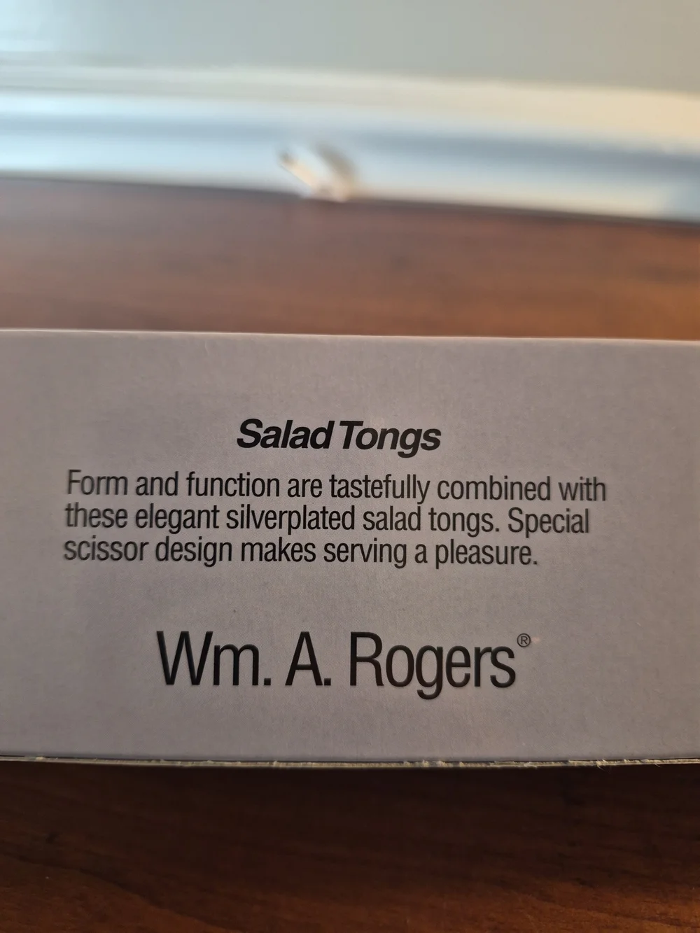 NWT Vintage 1988 Oneida Silverplated 10in  Salad Tongs For W.M Rogers